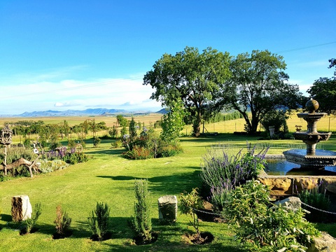 Garden view from Bloureën and Magrietjie